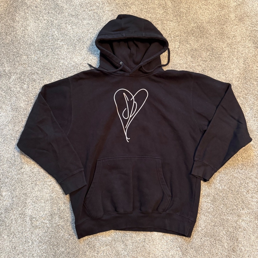 Smashing Pumpkins SP Heart Logo Hoodie Black Band Merch Pullover Sweatshirt